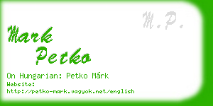 mark petko business card
